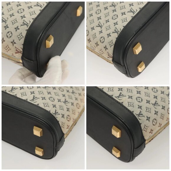 LOUIS VUITTON Monogram Mini Alma Haut Hand Bag Blue - Picture 16 of 16